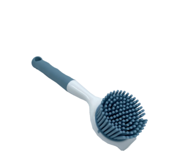 Blue Coloured Brush with Soft Rubber Bristles