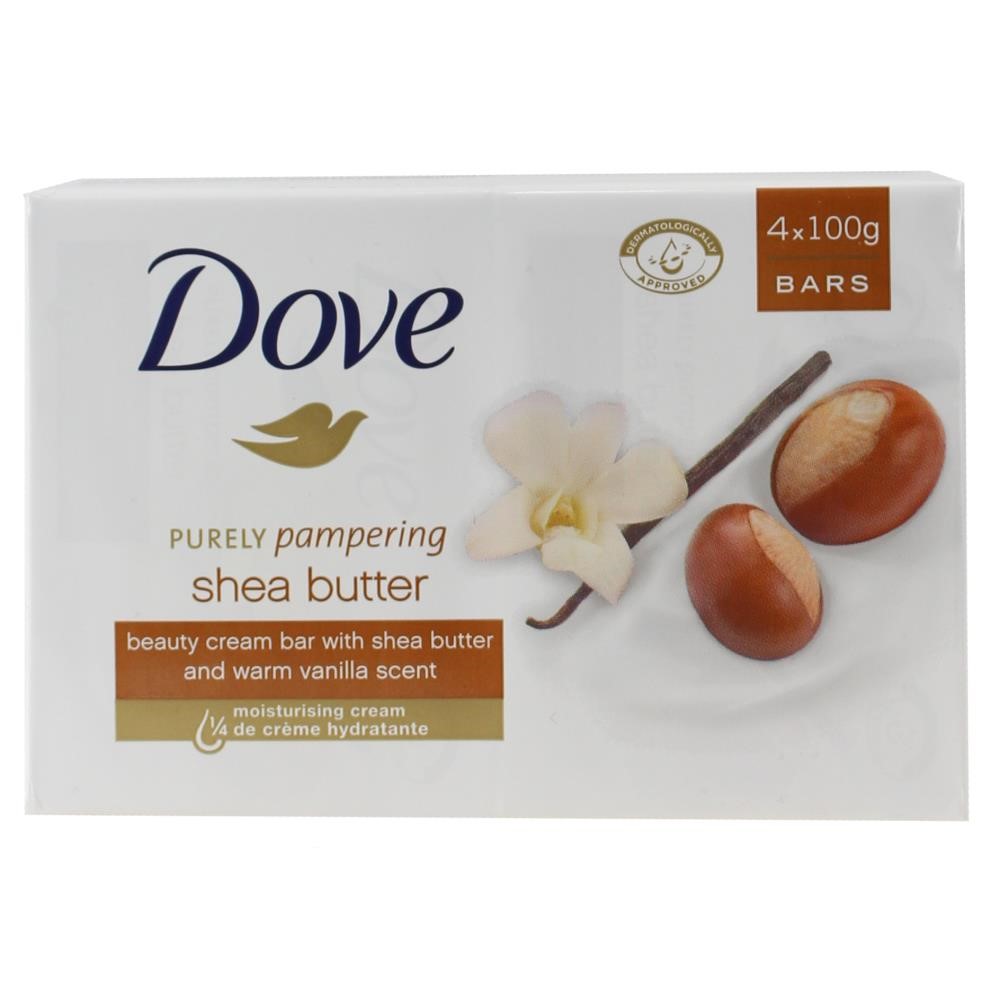Dove 4pk X 100g Beauty Cream Soap Bars Shea Butter